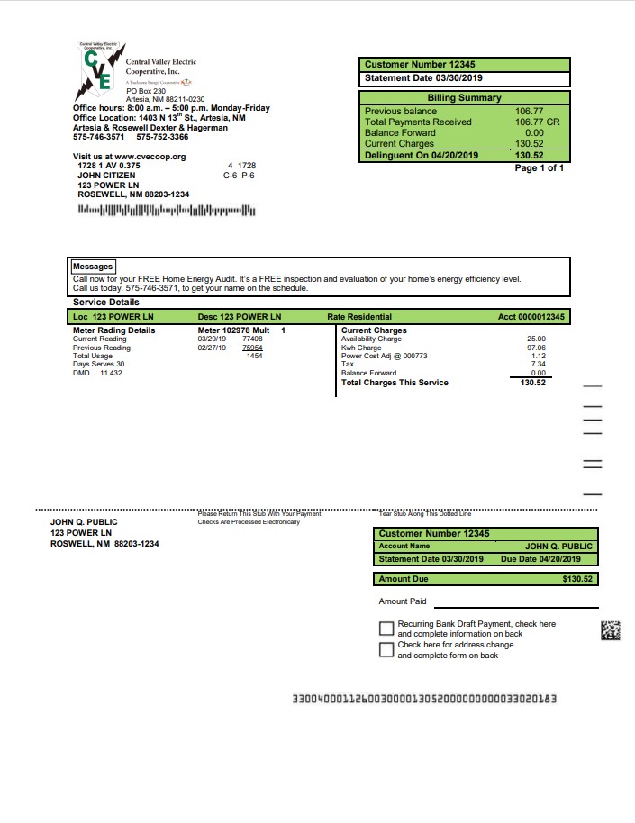  Minol USA business utility bill 